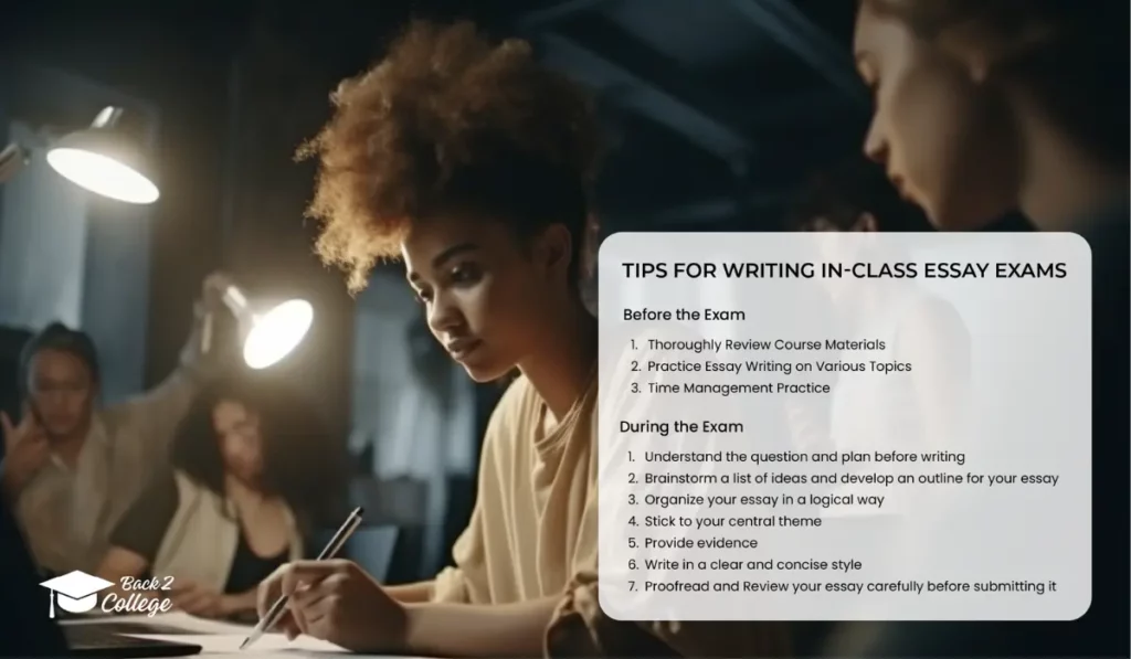Bonus tips for writing in class essay test questions