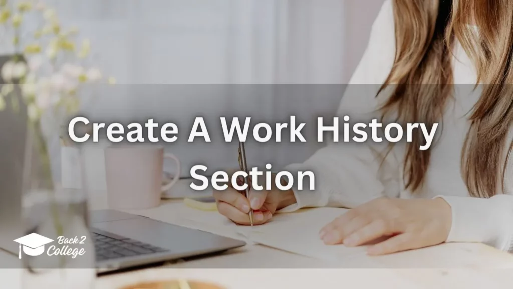 Create A Work History Section